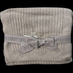 Barefoot Dreams CozyChic Lite Ribbed Scarf Taupe OS Cozy Winter Long NWT Casual